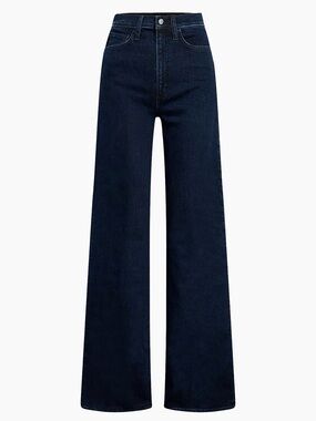 Joe's Jeans Wide-Leg High-Rise Jeans in Dark Blue